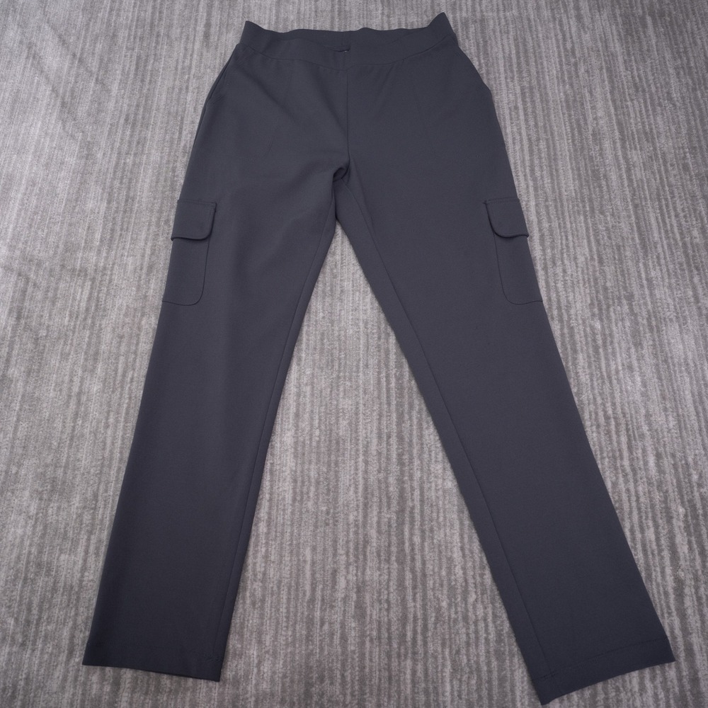 Lisa Rinna Collection Cargo Pants Women S Gray Good Straight Leg Pull-On